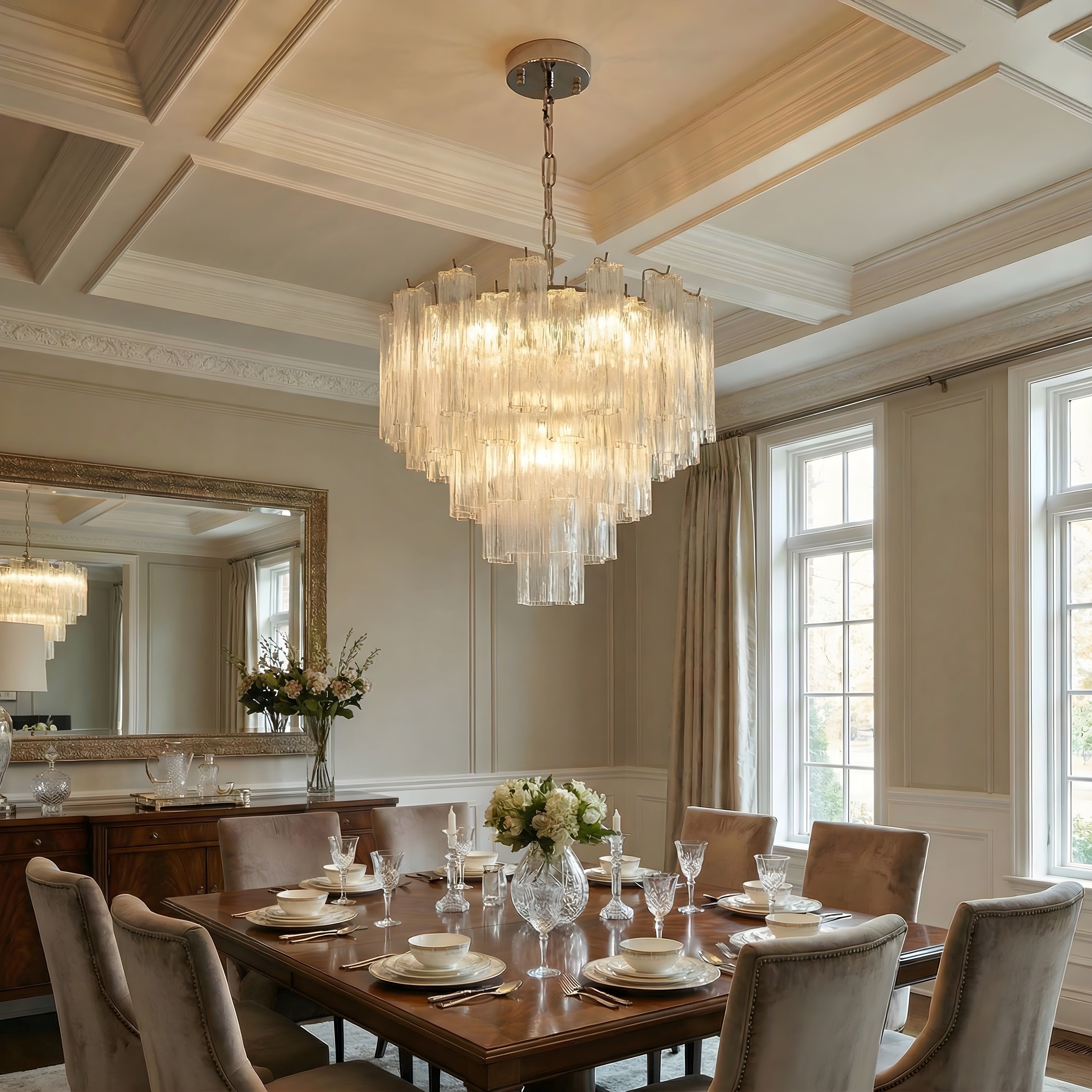 Französischer Glas-Kronleuchter