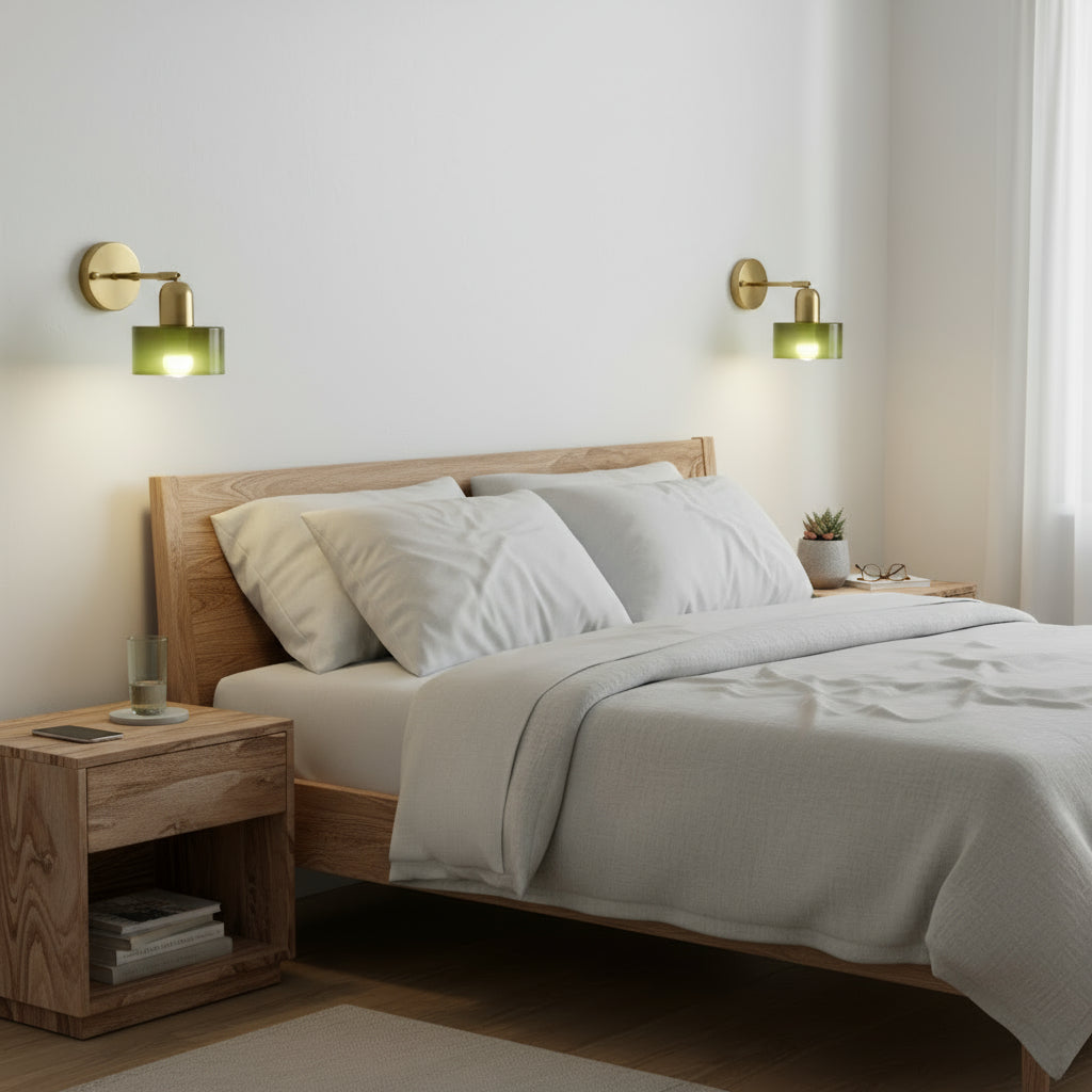 Farbiges Glas Bauhaus Wandleuchte