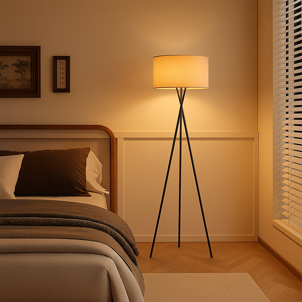 Stehlampe aus Seide