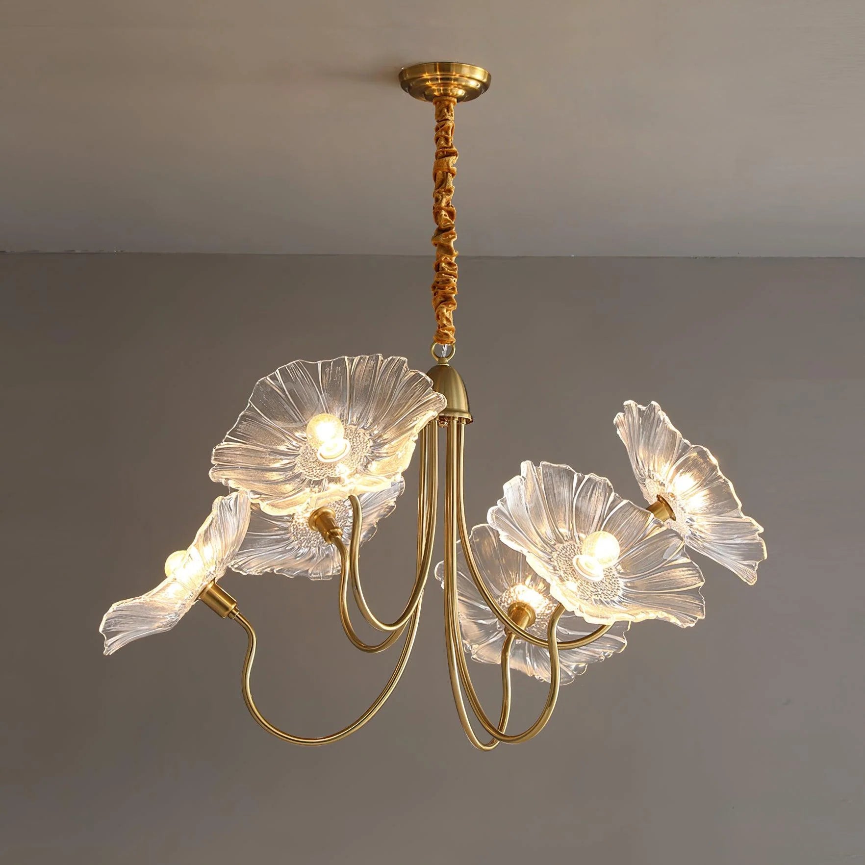 Lotus-Glasblatt-Kronleuchter