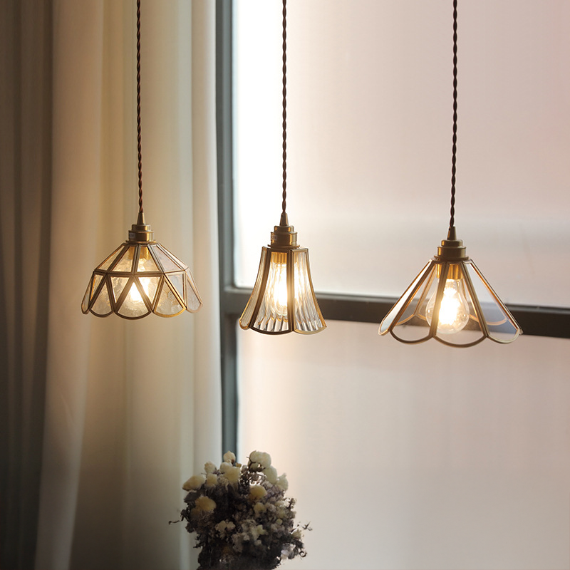 Vintage Glas Pendelleuchte