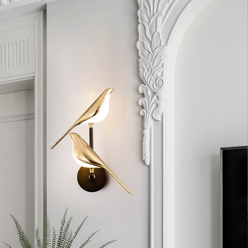 MrBird's Moderne Wandleuchte in Form von Vögeln