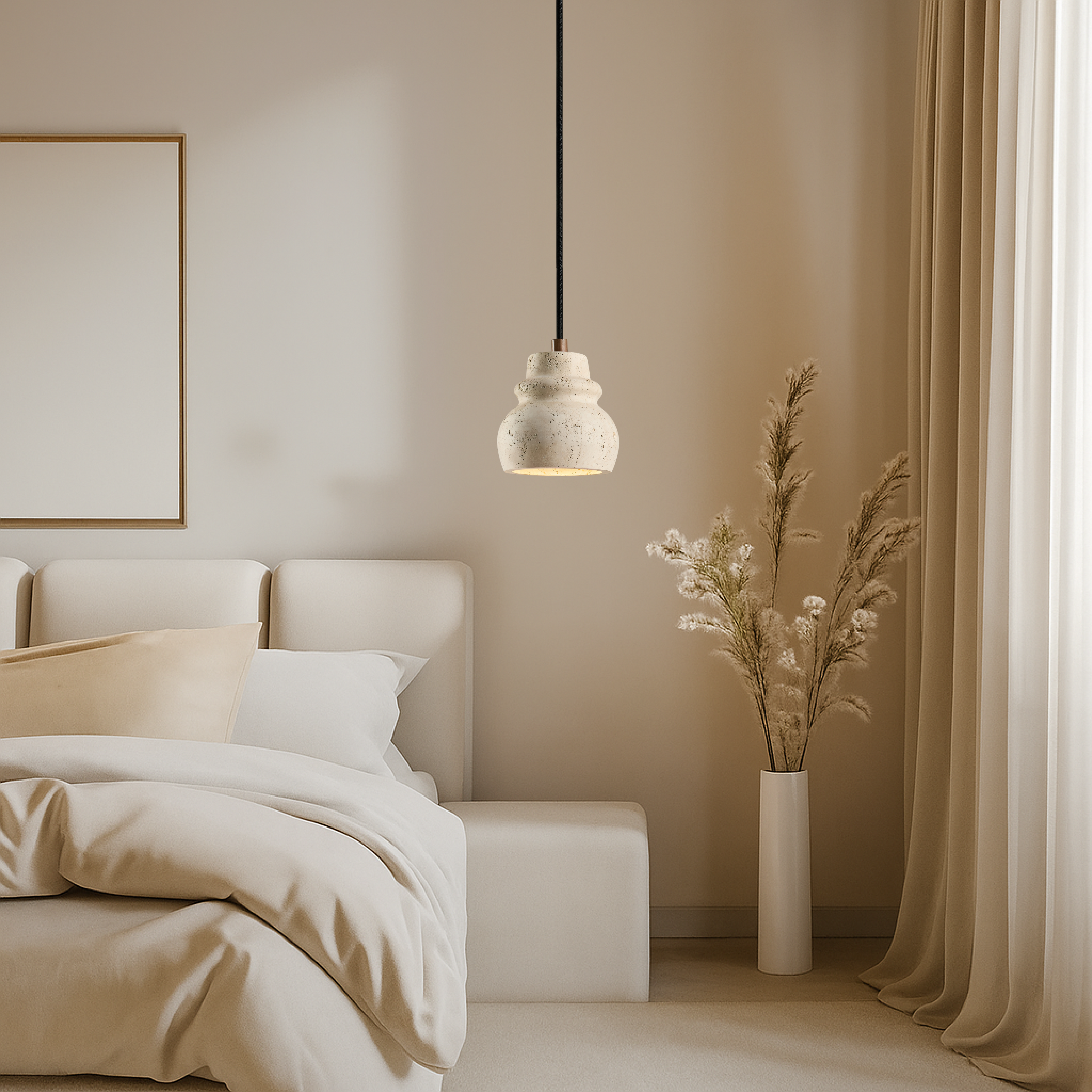 Trisu Travertin Pendelleuchte