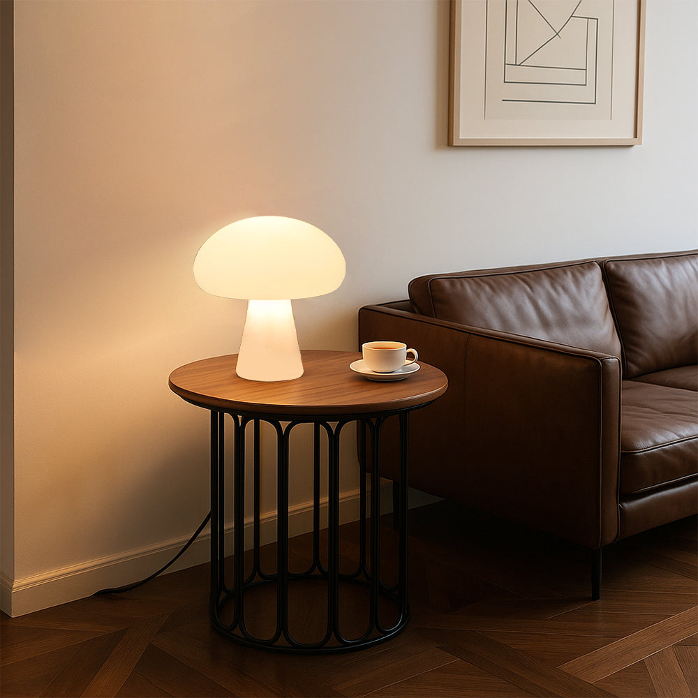 Pilz-Tischlampe für draußen und drinnen