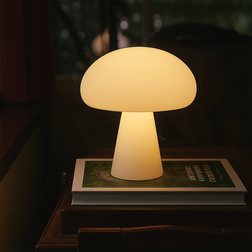 Pilz-Tischlampe für draußen und drinnen
