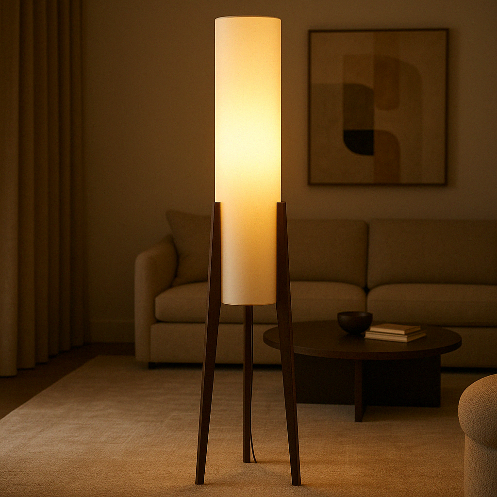 Stehlampe Nussbaum massiv
