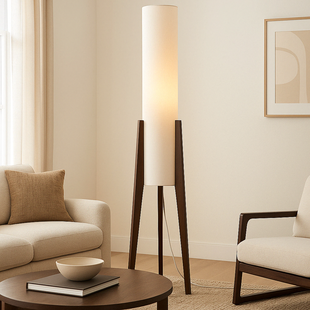 Stehlampe Nussbaum massiv